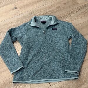 Patagonia Teal Quarter-Zip Fleece Pullover
